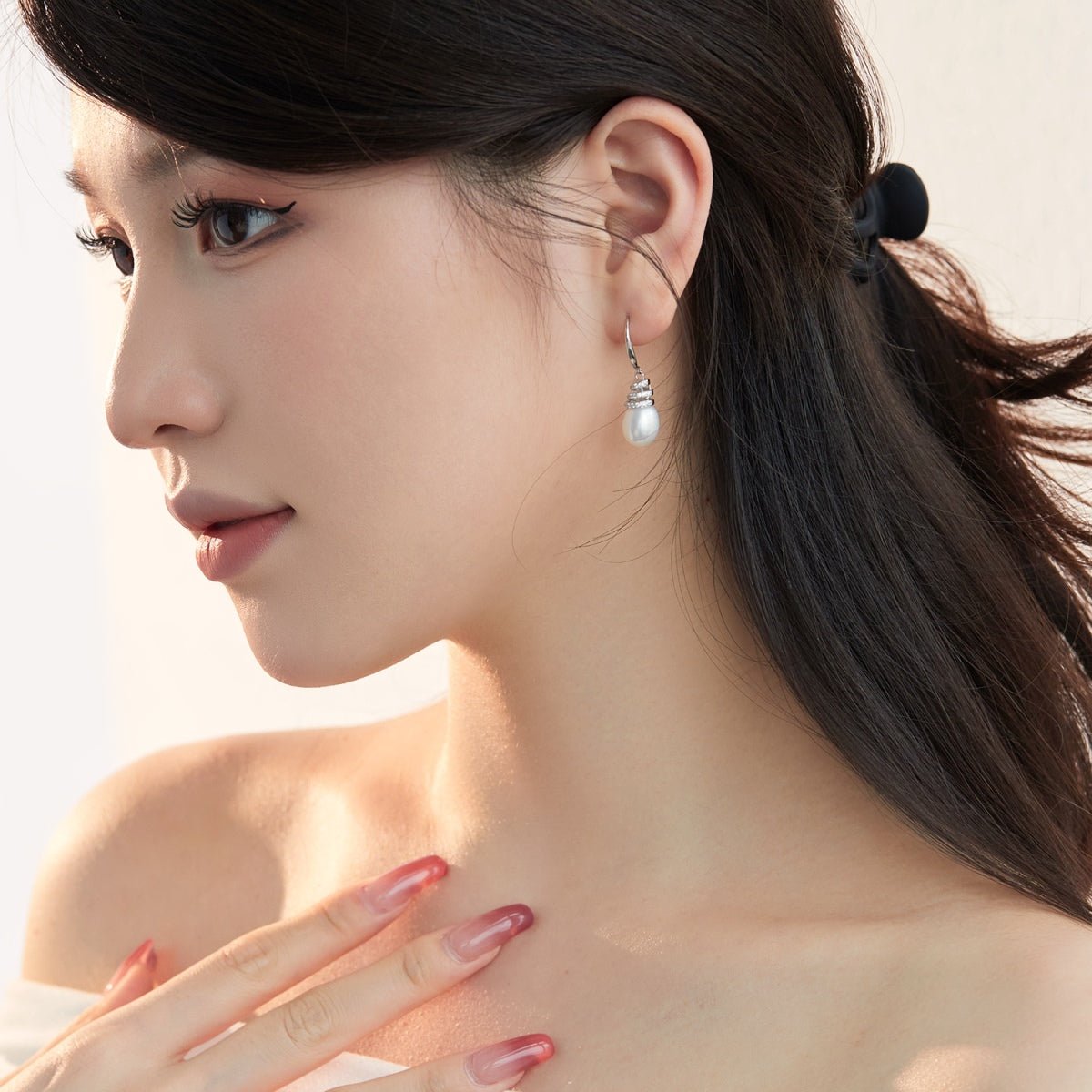 Nora Pearl Earrings-Nabiva